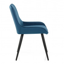 Chaise Velours - Mustang Bleu Foncé