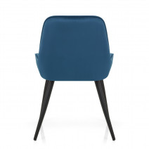 Chaise Velours - Mustang Bleu Foncé