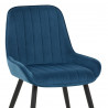 Chaise Velours - Mustang Bleu Foncé