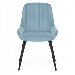 Chaise Velours - Mustang Bleu Foncé
