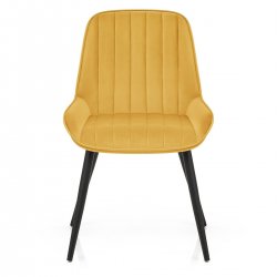 Chaise Velours - Mustang Bleu Foncé