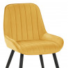 Chaise Velours - Mustang Jaune