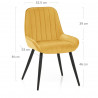 Chaise Velours - Mustang Jaune