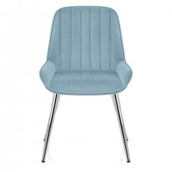 Chaise Chrome Velours - Mustang Jaune