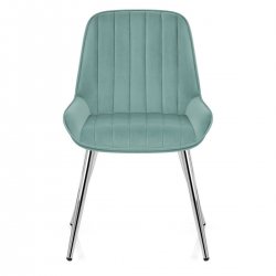 Chaise Chrome Velours - Mustang Jaune