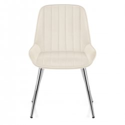 Chaise Chrome Velours - Mustang Jaune