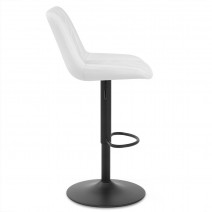 Tabouret de Bar Faux Cuir - Faro - Blanc