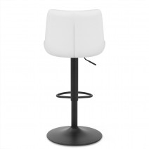 Tabouret de Bar Faux Cuir - Faro - Blanc