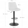 Tabouret de Bar Faux Cuir - Faro - Blanc