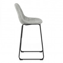 Tabouret de Bar Faux Daim - Platina - Gris