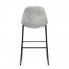 Tabouret de Bar Faux Daim - Platina - Gris