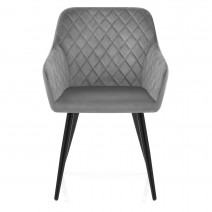 Fauteuil Velours - Chevy Gris