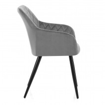 Fauteuil Velours - Chevy Gris