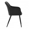 Fauteuil Velours - Chevy Noir