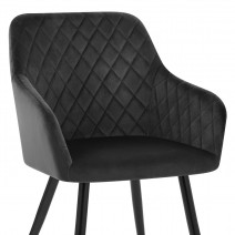 Fauteuil Velours - Chevy Noir