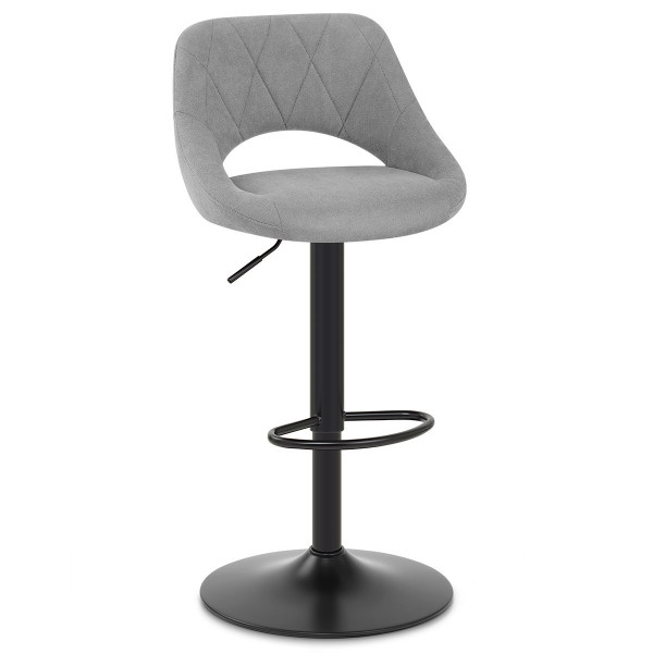 Tabouret de Bar Tissu - Nikki Gris Tabouret de Bar Tissu - Nikki Gris