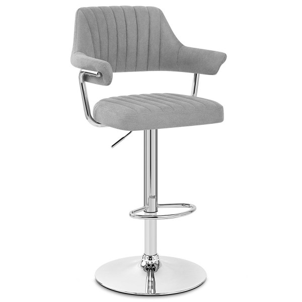 Tabouret de Bar Tissu - Horizon Gris Tabouret de Bar Tissu - Horizon Gris