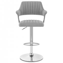Tabouret de Bar Tissu - Horizon Gris Foncé
