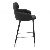 Tabouret de Bar Velours - Chloé Noir