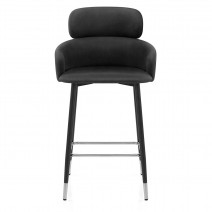 Tabouret de Bar Velours - Chloé Noir