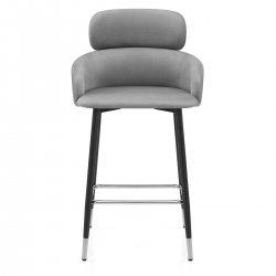 Tabouret de Bar Velours - Chloé Noir