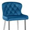 Tabouret de Bar Velours - Grace Bleu