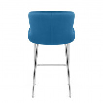 Tabouret de Bar Velours - Grace Bleu