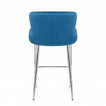 Tabouret de Bar Velours - Grace Bleu