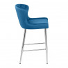 Tabouret de Bar Velours - Grace Bleu