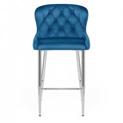 Tabouret de Bar Velours - Grace Bleu