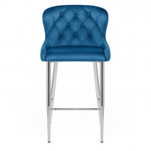 Tabouret de Bar Velours - Grace Bleu