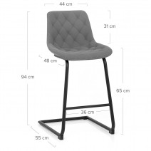 Tabouret de Bar Faux Cuir - Soho Gris