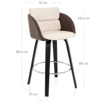 Tabouret de Bar Velours Faux Cuir - Mojo