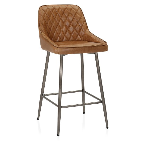 Tabouret de Bar Cuir Véritable - Brisbane