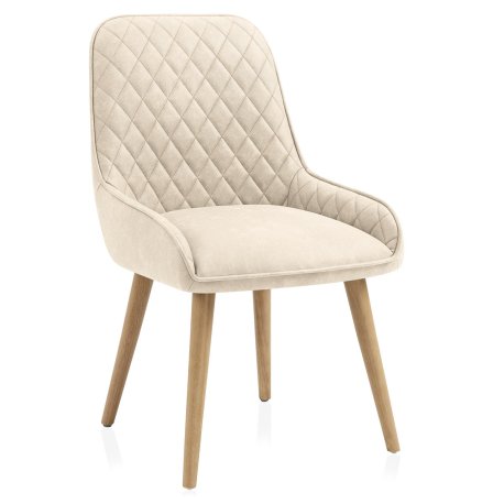 Chaise Faux Cuir Bois - Azure
