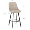 Chaise de Bar Tissu - Nova