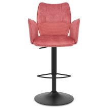 Tabouret de Bar Velours avec Accoudoirs - Art