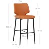 Tabouret de Bar Faux Cuir - Elan