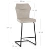 Tabouret de Bar Tissu - Troy