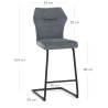 Tabouret de Bar Tissu - Troy