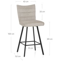 Tabouret de Bar Tissu - Forte