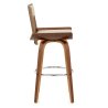 Tabouret Bois Simili Cuir - Harper