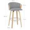 Tabouret de bar Tissu - Coral