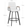 Tabouret Faux Cuir Chene - Marco