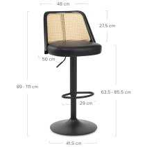 Tabouret de Bar Faux Cuir - Drew
