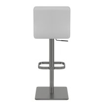 Chaise de Bar Cuir Chrome Brossé Graphite - Lush