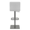 Chaise de Bar Cuir Chrome Brossé Graphite - Lush