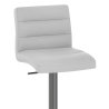 Chaise de Bar Cuir Chrome Brossé Graphite - Lush