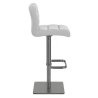 Chaise de Bar Cuir Chrome Brossé Graphite - Lush