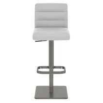 Chaise de Bar Cuir Chrome Brossé Graphite - Lush